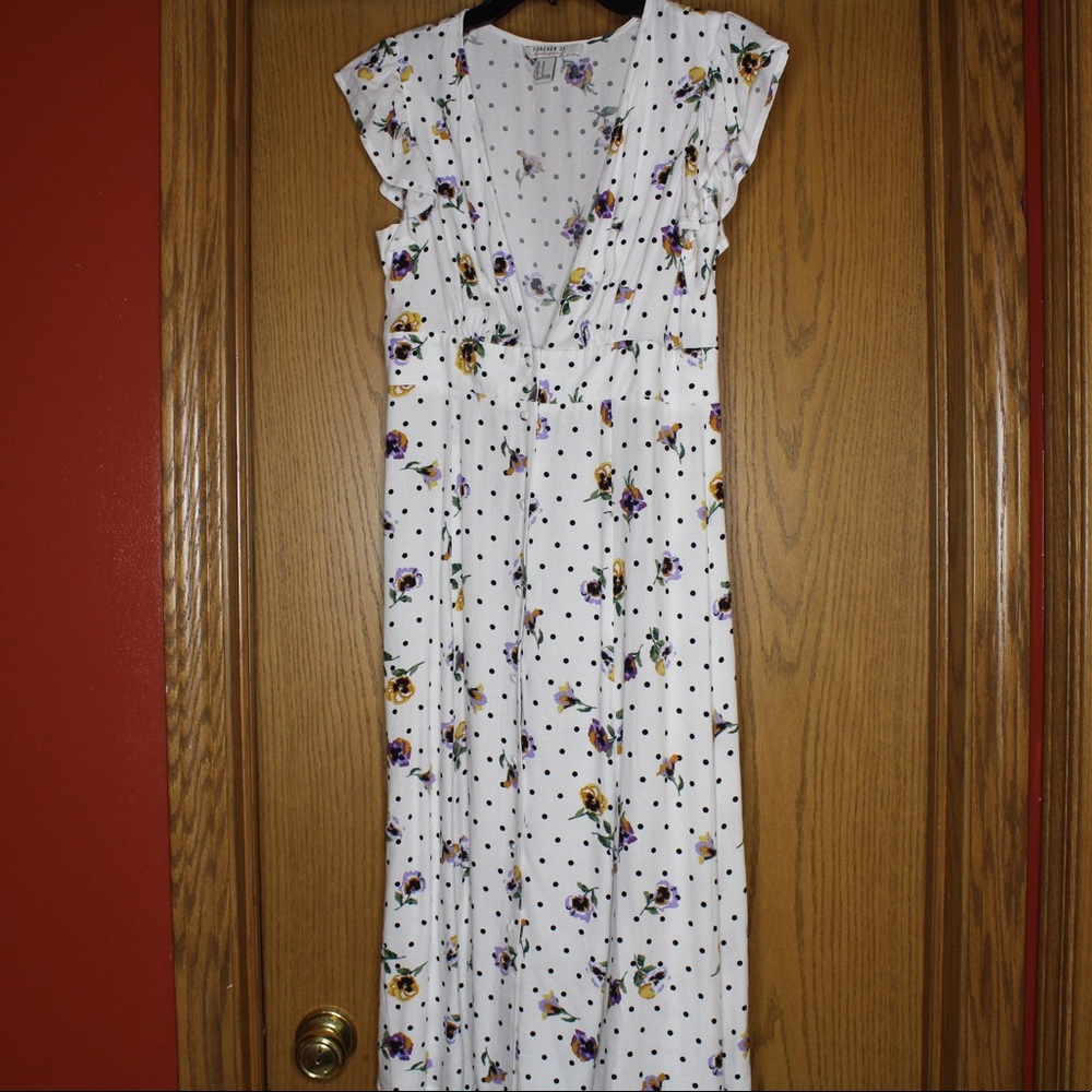 Floral/polka dot dress